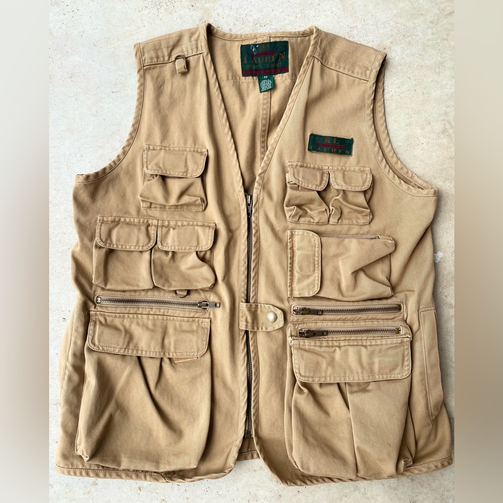 VINTAGE Ralph Lauren Utility Vest, Medium